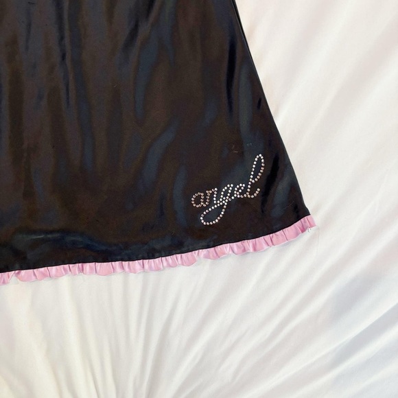 Victoria's Secret Angel Black and Pink Chemise Slip Dress Nighty Y2K Angel - Picture 7 of 8